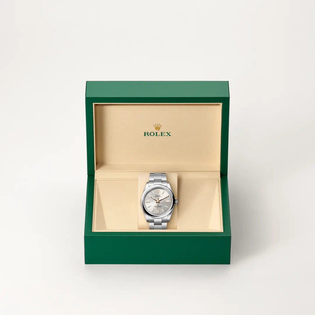 Rolex Oyster Perpetual in Oystersteel, M134300-0001 - Knar Jewellery