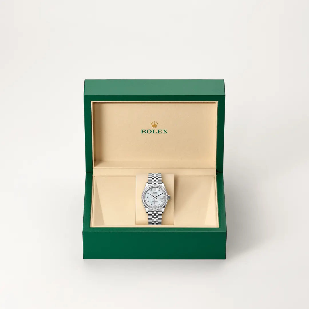 Rolex Datejust in Oystersteel And White Gold, M278384RBR-0008 - Knar Jewellery