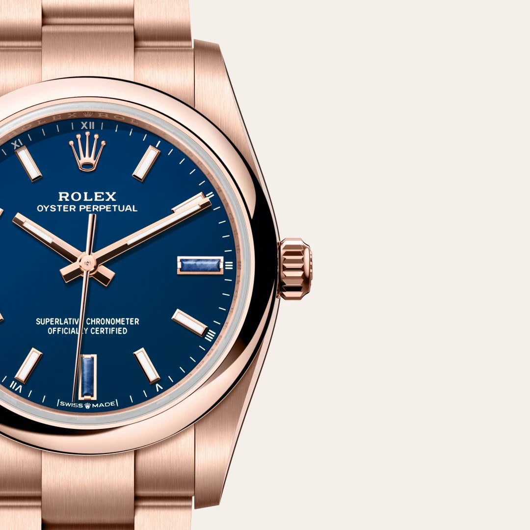 Rolex Oyster Perpetual in Everose Gold, M124205-0002 - Knar Jewellery