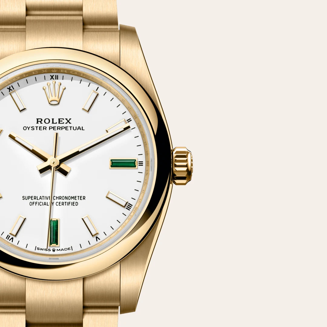 Rolex Oyster Perpetual in Yellow Gold, M124208-0002 - Knar Jewellery