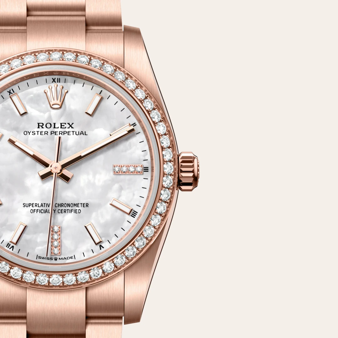Rolex Oyster Perpetual in Everose Gold, M124245RBR-0002 - Knar Jewellery