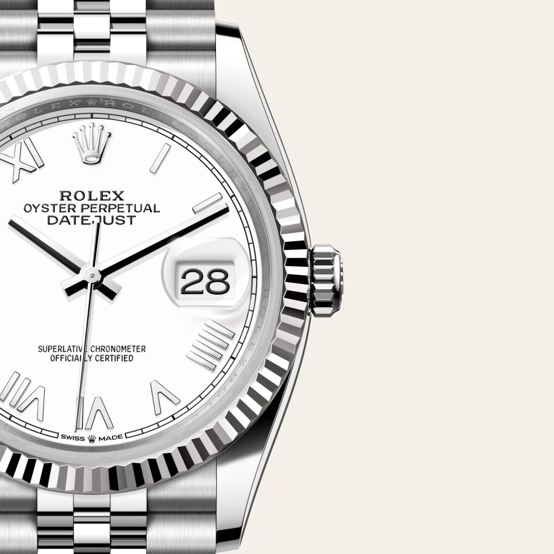 Rolex Datejust in Oystersteel And White Gold, M126234-0061 - Knar Jewellery