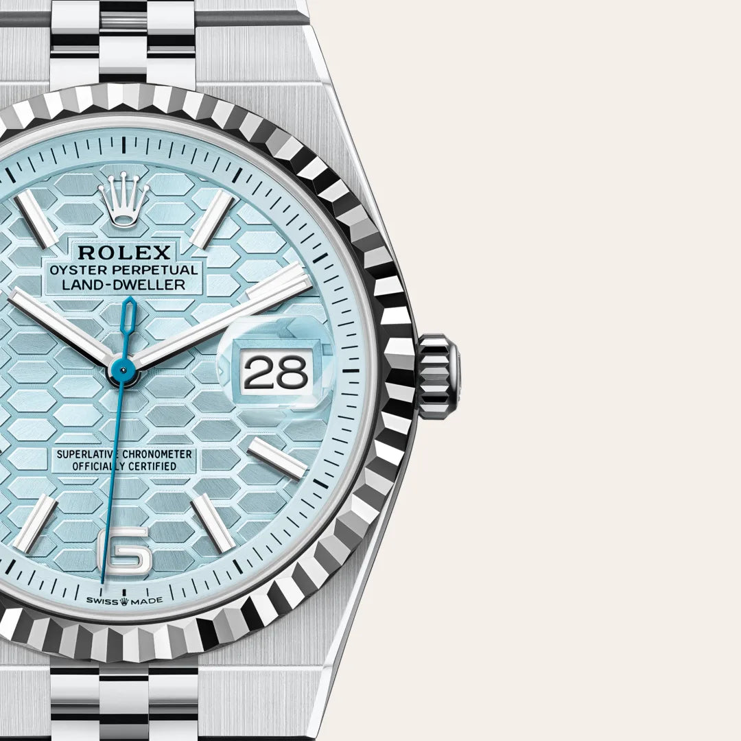 Rolex Land-Dweller in Platinum, M127236-0001 - Knar Jewellery