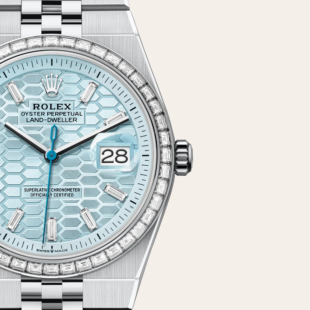 Rolex Land-Dweller in Platinum, M127286TBR-0001 - Knar Jewellery