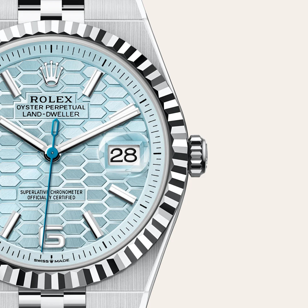Rolex Land-Dweller in Platinum, M127336-0001 - Knar Jewellery