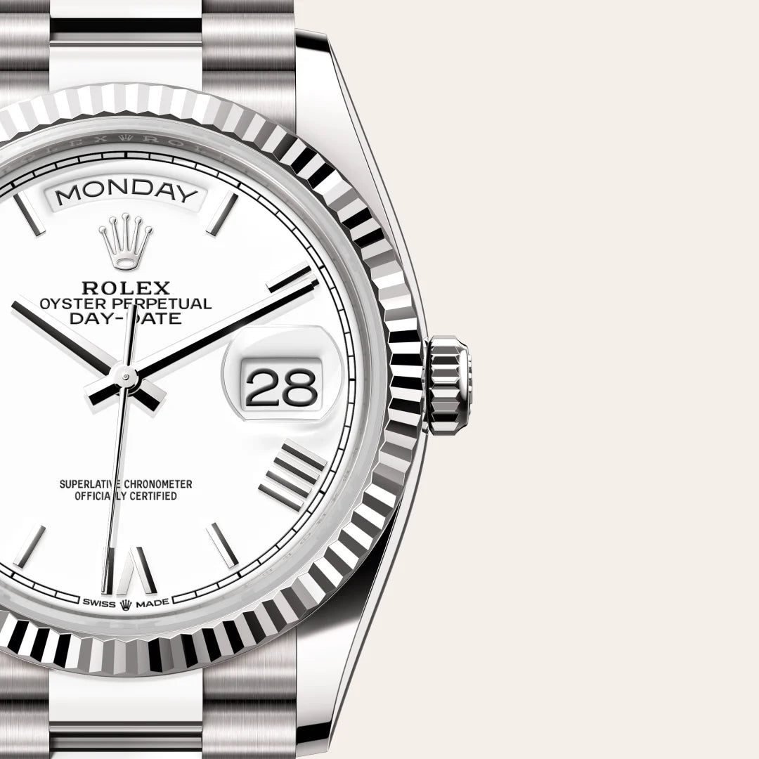 Rolex Day-Date in White Gold, M128239-0059 - Knar Jewellery