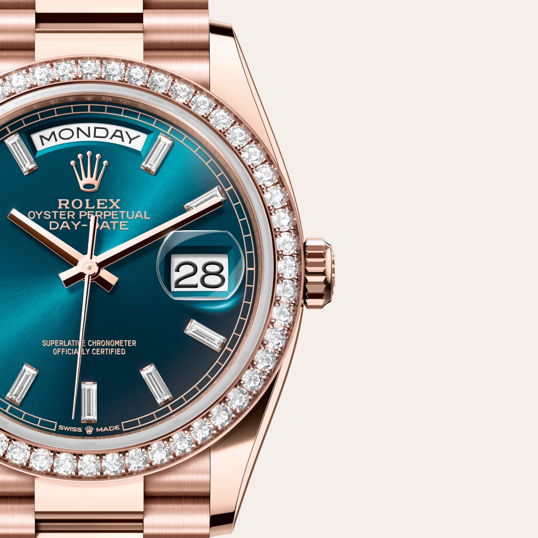 Rolex Day-Date in Everose Gold, M128345RBR-0083 - Knar Jewellery