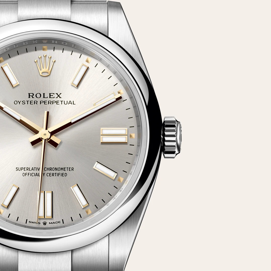 Rolex Oyster Perpetual in Oystersteel, M134300-0001 - Knar Jewellery