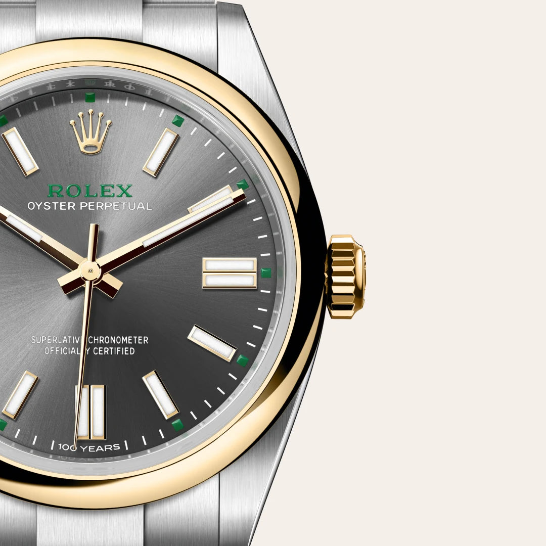 Rolex Oyster Perpetual in Oystersteel And Yellow Gold, M134303-0001 - Knar Jewellery