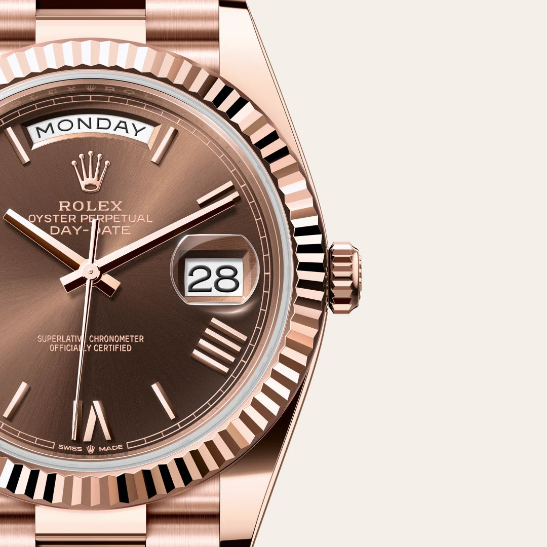 Rolex Day-Date in Everose Gold, M228235-0002 - Knar Jewellery