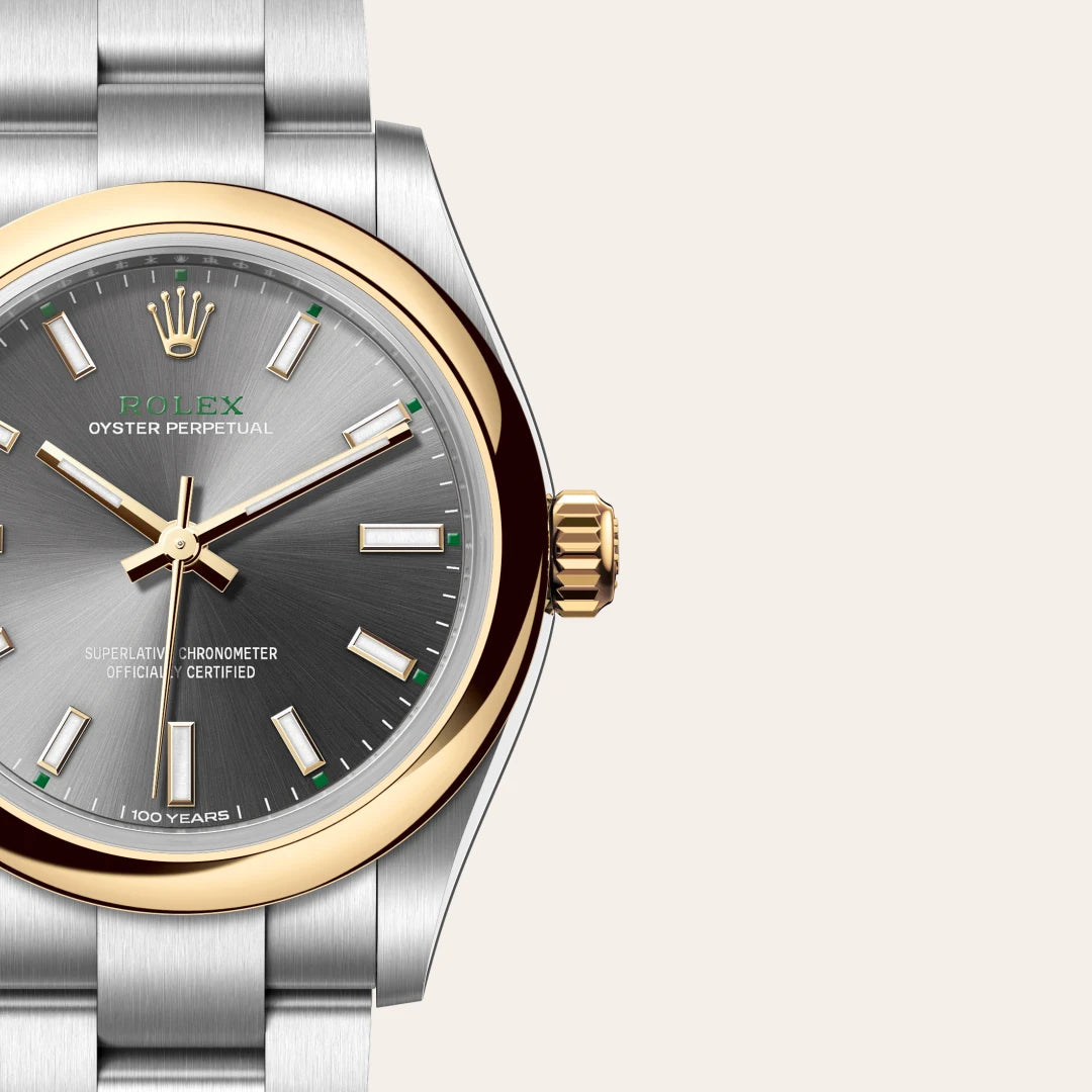 Rolex Oyster Perpetual in Oystersteel And Yellow Gold, M277203-0001 - Knar Jewellery