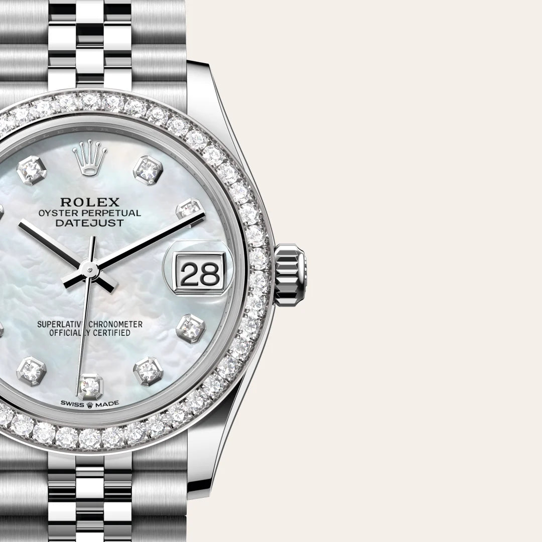 Rolex Datejust in Oystersteel And White Gold, M278384RBR-0008 - Knar Jewellery