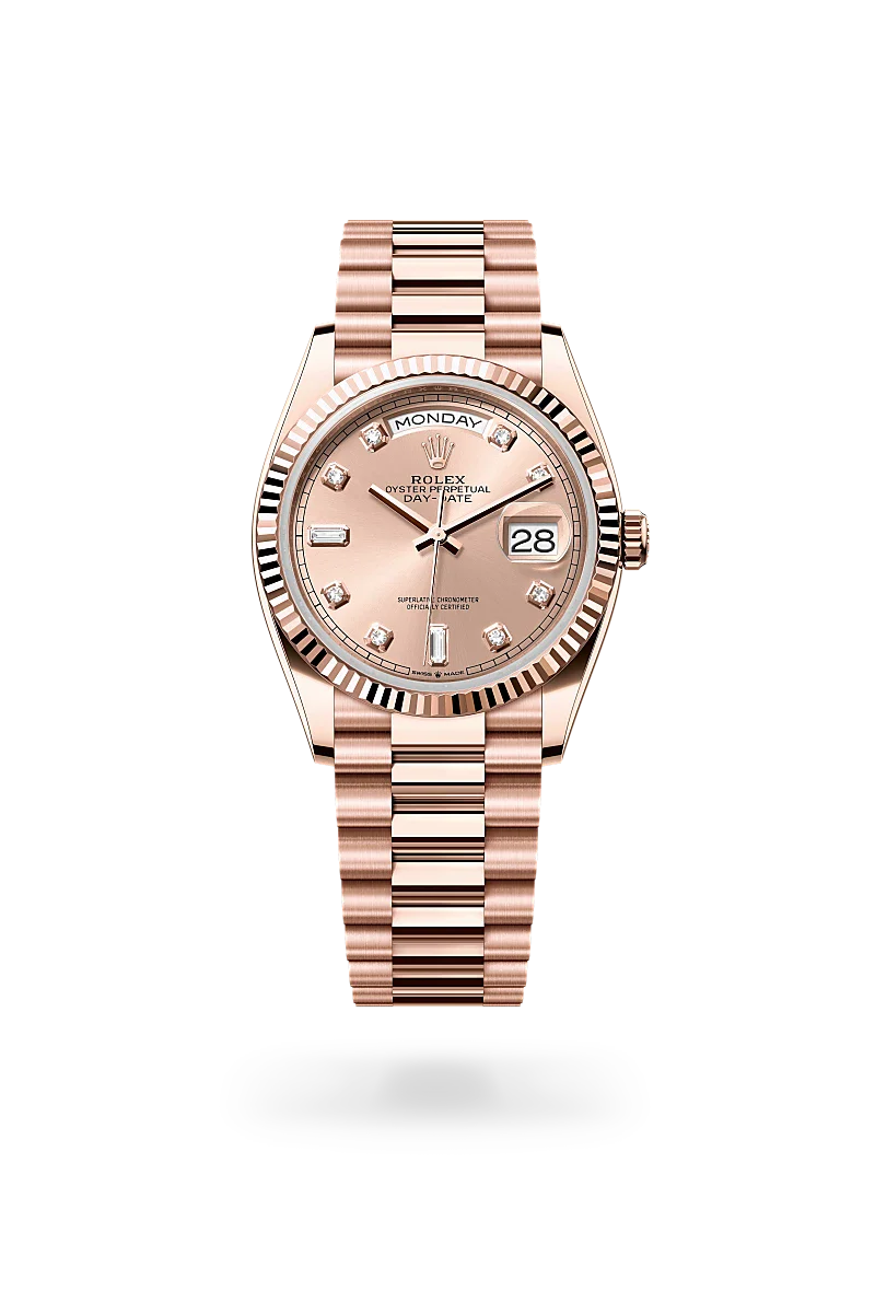 Rolex Day-Date in Everose Gold, M128235-0009 - Knar Jewellery