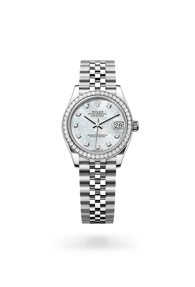 Rolex Datejust in Oystersteel And White Gold, M278384RBR-0008 - Knar Jewellery