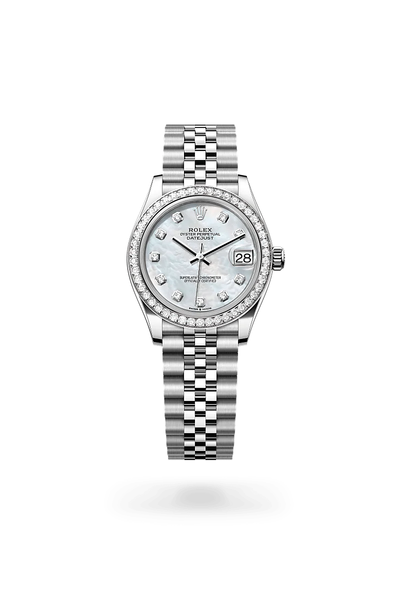 Rolex Datejust in Oystersteel And White Gold, M278384RBR-0008 - Knar Jewellery