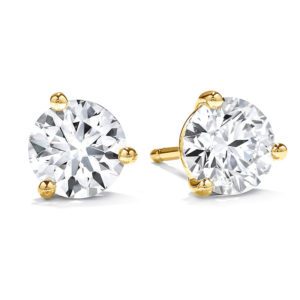 Hearts-on-Fire-Three-Prong-Diamond-Earrings---Average-Ctw-=-0.33