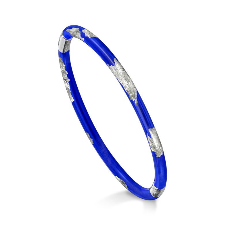 SOHO-Sterling-Silver-and-Cobalt-Blue-Enamel-Bangle-SO00733-_-Style-No-AB121XSCWFOLIAGE