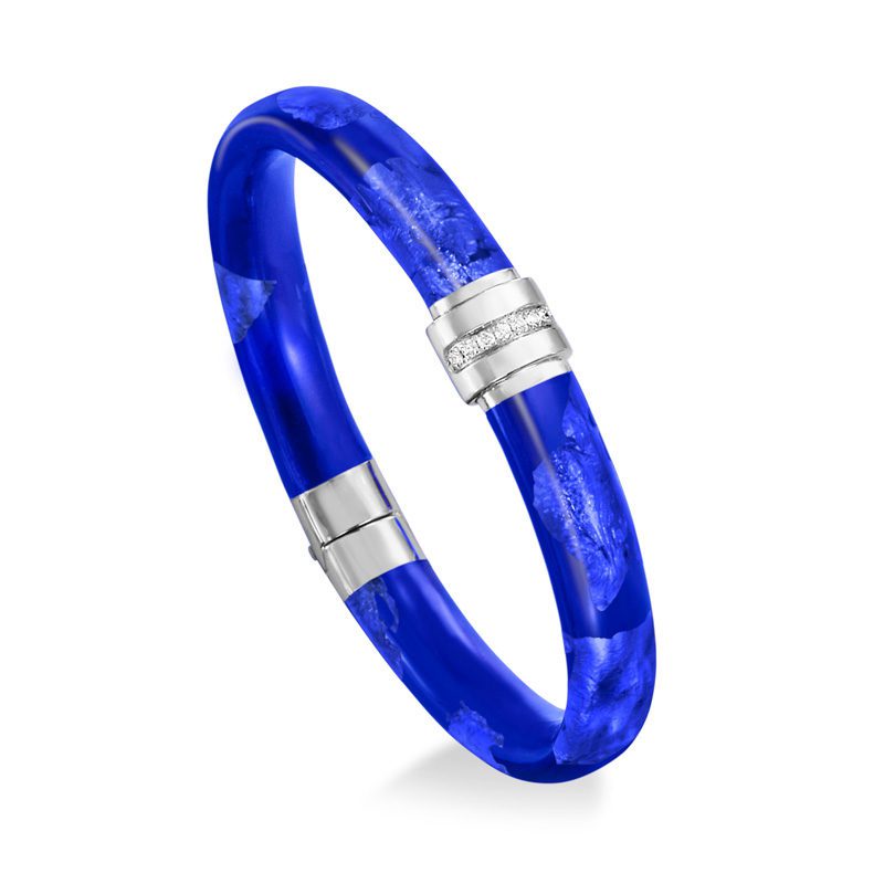 SOHO-Sterling-Silver-and-Cobalt-Blue-Enamel-Bangle-SO00761-_-Style-No-AB939SDLCOC
