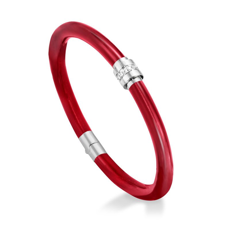 SOHO-Sterling-Silver-and-Red-Enamel-Bangle-SO00475-_-Style-No-AB939SDLGRANATO
