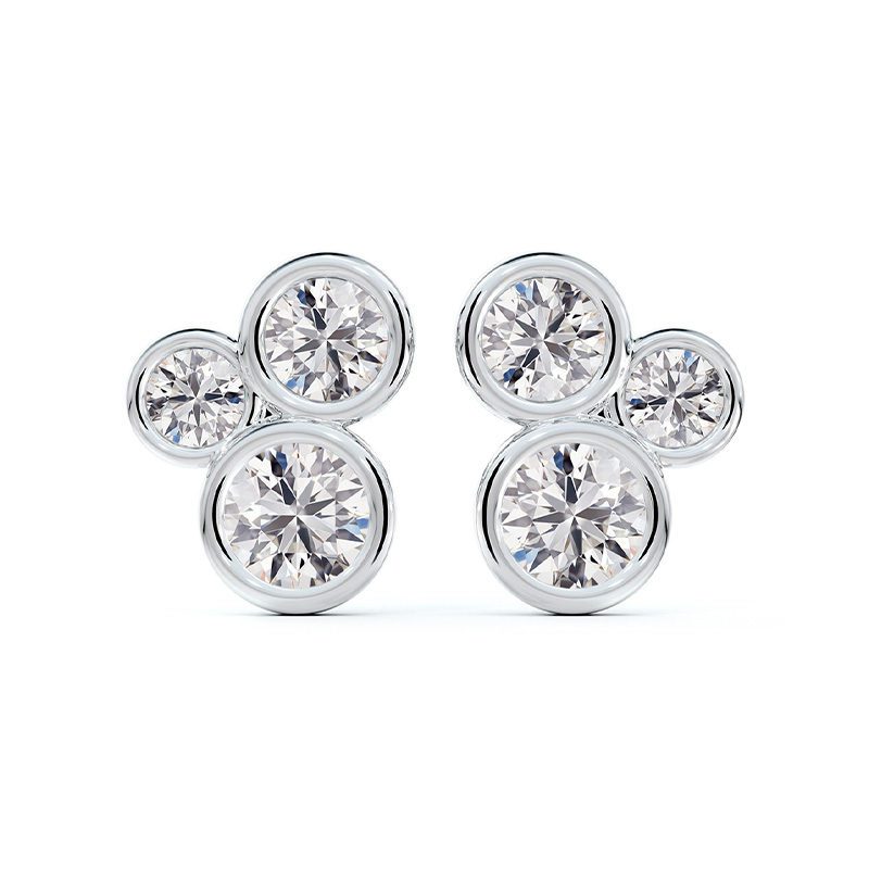 Forevermark Triple Bezel Set Earrings