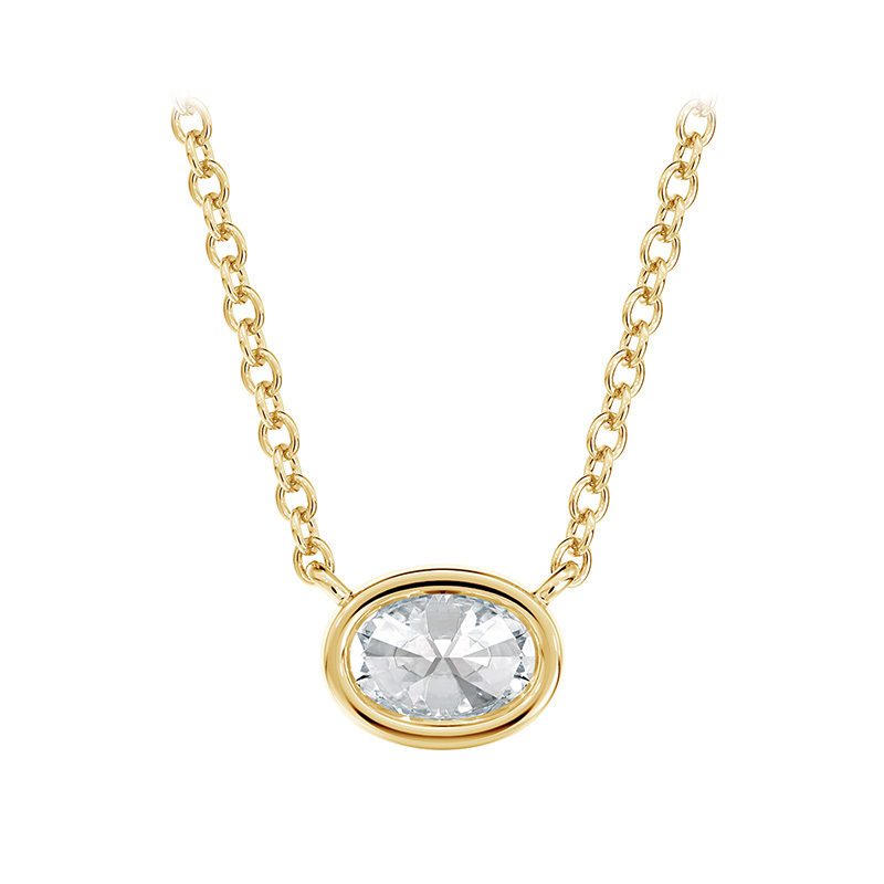 Forevermark Tribute Oval Shaped Diamond Necklace