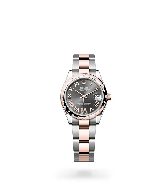 Rolex Datejust 31 - Oyster, 31 mm, Oystersteel, Everose gold and diamonds M278341RBR-0029 at Knar Jewellery