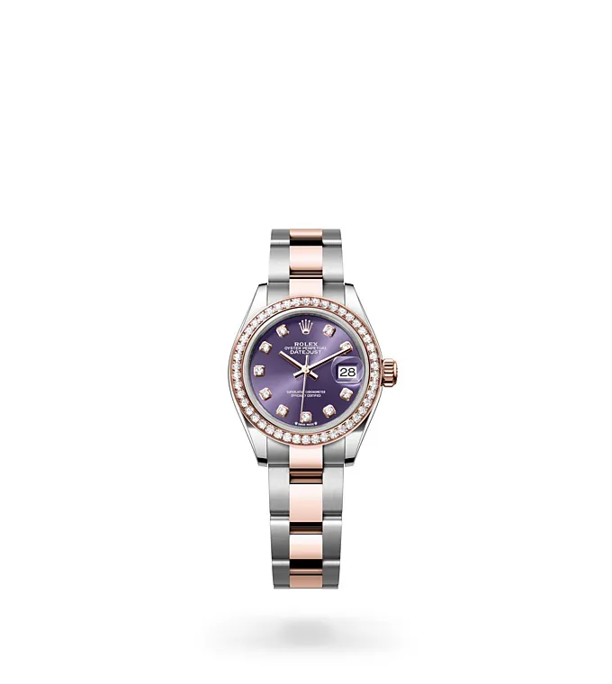 Rolex Lady-Datejust - Oyster, 28 mm, Oystersteel, Everose gold and diamonds M279381RBR-0016 at Knar Jewellery