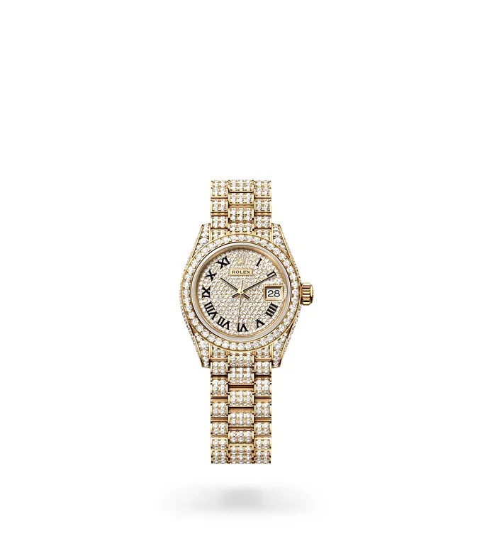 Rolex Lady-Datejust - Oyster, 28 mm, yellow gold and diamonds M279458RBR-0001 at Knar Jewellery